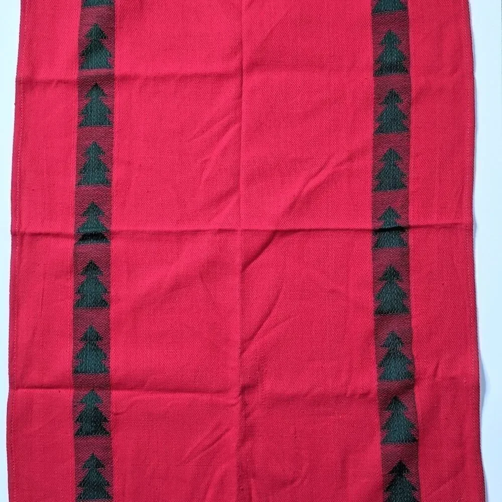 Crate&Barrel Red 100% Cotton Hostess Towel